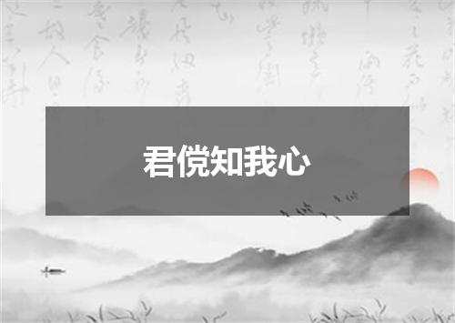 君傥知我心