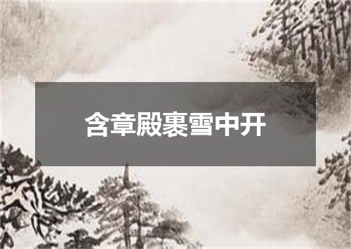 含章殿裹雪中开