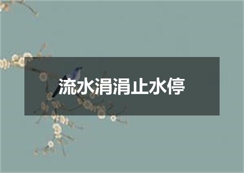 流水涓涓止水停