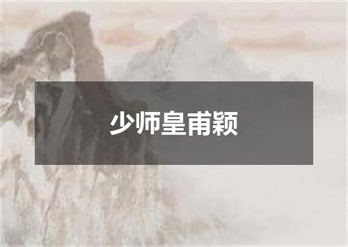 少师皇甫颖