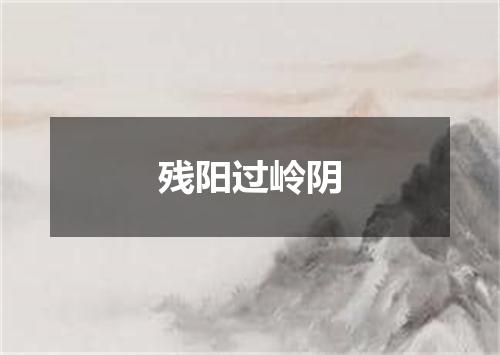 残阳过岭阴