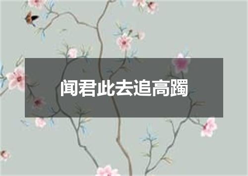 闻君此去追高躅