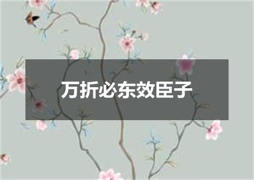 万折必东效臣子