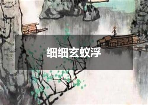 细细玄蚁浮