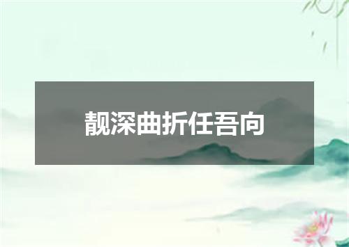 靓深曲折任吾向