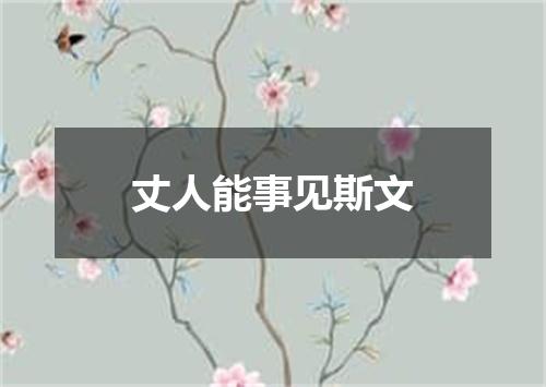 丈人能事见斯文