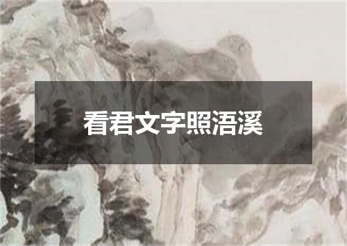 看君文字照浯溪