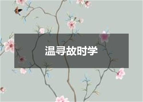 温寻故时学