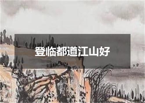 登临都道江山好