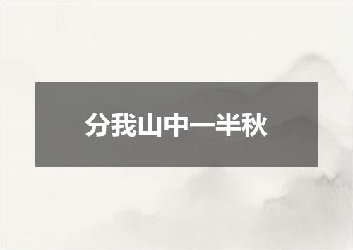 分我山中一半秋