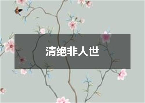 清绝非人世