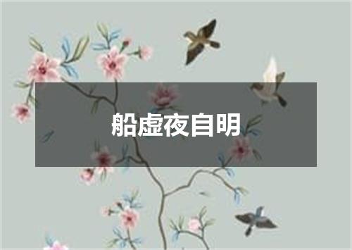 船虚夜自明