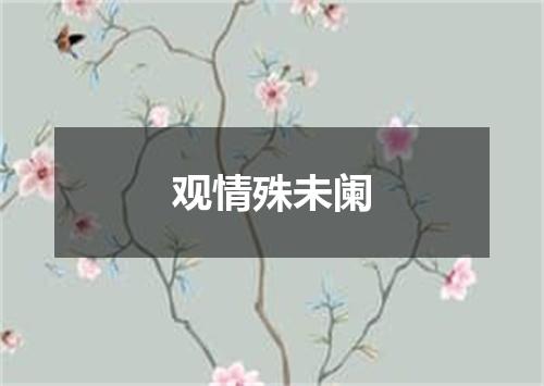 观情殊未阑