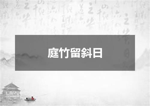 庭竹留斜日