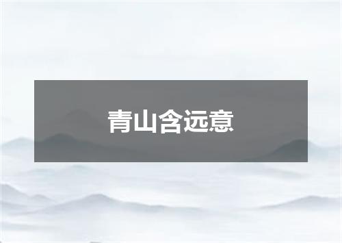 青山含远意