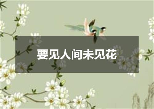 要见人间未见花