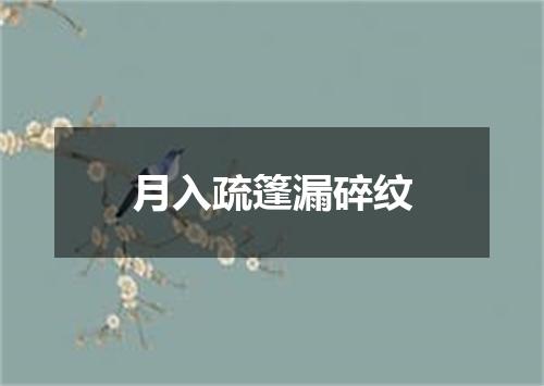 月入疏篷漏碎纹