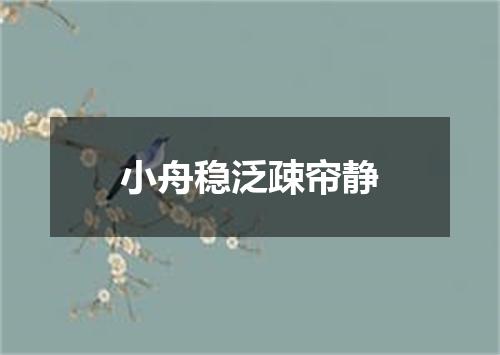 小舟稳泛疎帘静