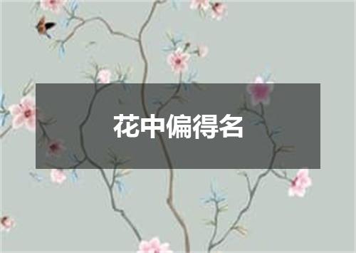 花中偏得名