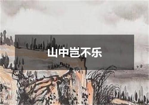 山中岂不乐