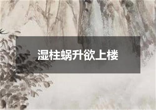 湿柱蜗升欲上楼