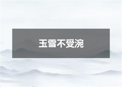 玉雪不受涴