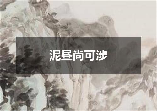 泥昼尚可涉