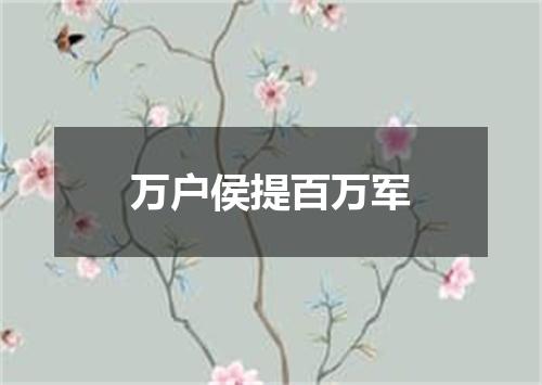 万户侯提百万军