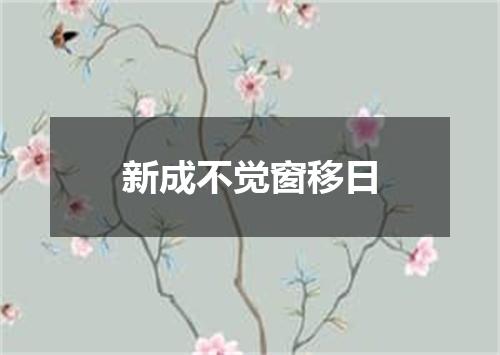 新成不觉窗移日