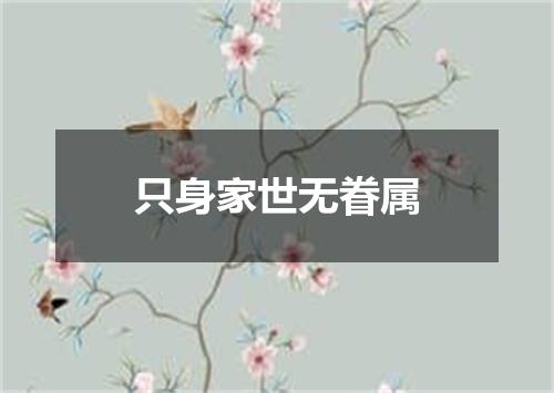 只身家世无眷属