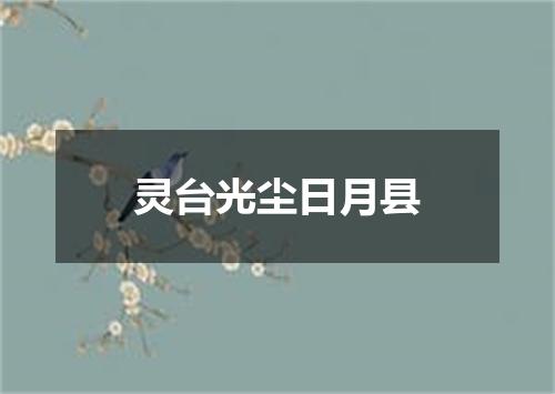 灵台光尘日月县