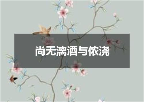 尚无漓酒与侬浇