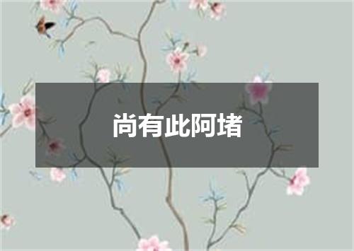 尚有此阿堵