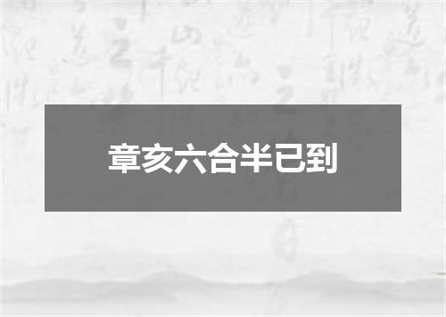 章亥六合半已到