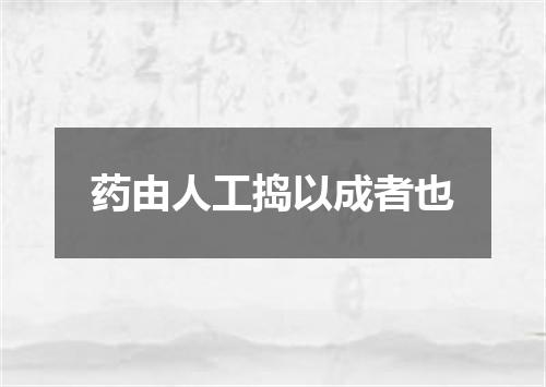 药由人工捣以成者也