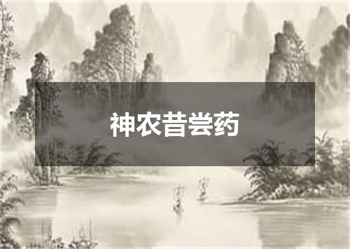 神农昔尝药