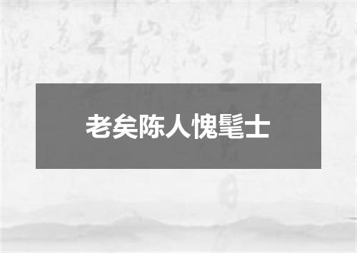 老矣陈人愧髦士