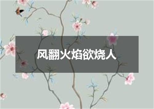 风翻火焰欲烧人