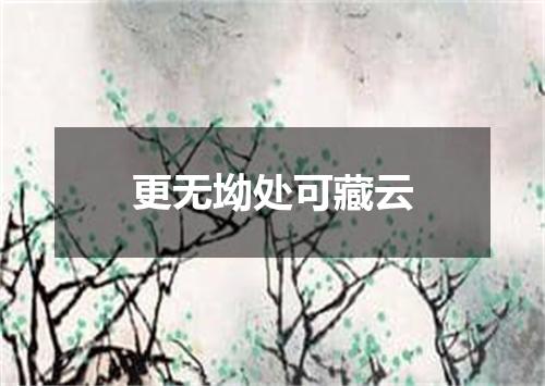 更无坳处可藏云