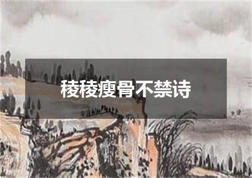 稜稜瘦骨不禁诗