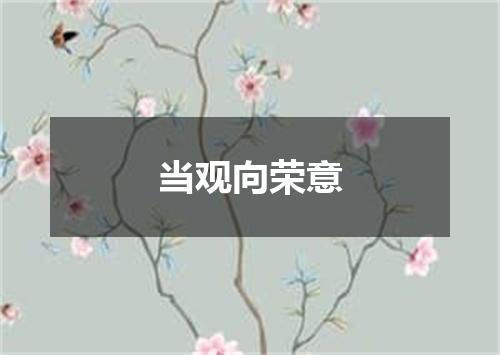 当观向荣意