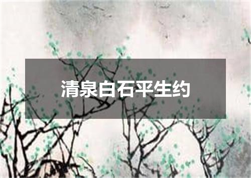 清泉白石平生约