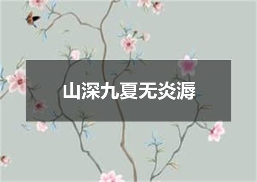 山深九夏无炎溽