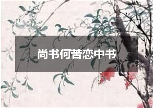 尚书何苦恋中书