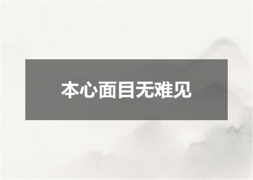 本心面目无难见