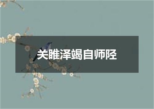 关睢泽竭自师陉