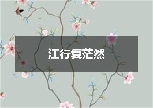 江行复茫然