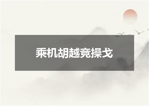 乘机胡越竞操戈