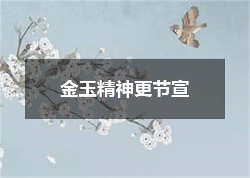 金玉精神更节宣