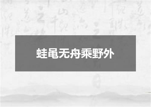 蛙黾无舟乘野外